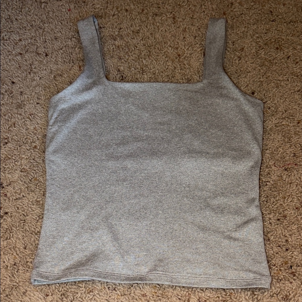 Hollister Light Gray Women's Long Bra Tank Top With Self-bra Size Small